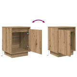 Bedside Cabinets with LED Lights 2 pcs Artisan Oak 38x34x50 cm 861282