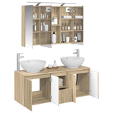 Bathroom Cabinet Set 4 pcs Sonoma Oak Engineered Wood 3406497