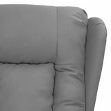Recliner Chair Grey Faux Leather 339072