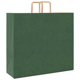 Paper Bags 250 pcs with Handles Green 54x15x49 cm 4101962