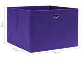 Storage Boxes 10 pcs Non-woven Fabric 28x28x28 cm Purple 325213