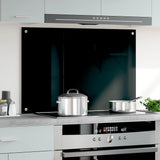 Kitchen Backsplash Black 90 x 60 cm Tempered Glass 249489