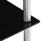 6-Tier Shelf Black 40x40x160 cm Tempered Glass 249512