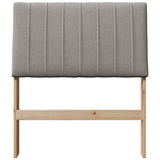 Upholstered Headboard Taupe 80 cm Solid Pine Wood 879422