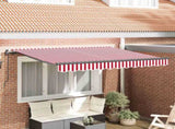 Retractable Awning Red 250 x 200 cm Fabric 3329406