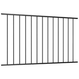 Fence Panel Woerden Powder-coated Steel 1.7x1.17 m Black 145220