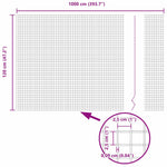 Welded Wire Fence Grey 1.2 x 10 m Steel 42005184