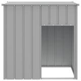 Dog House with Roof Light Grey 110x103x109 cm Galvanised Steel 172356