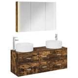 Bathroom Furniture Set 4 pcs Smoked Oak 3407107