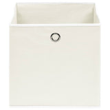 Storage Boxes 10 pcs White 32x32x32 cm Fabric 288351
