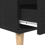 Sideboard with Drawer Black Oak 60 x 35 x 70 cm Engineered Wood 862595