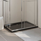 Rectangular ABS Shower Base Tray Black 80x120 cm 148919