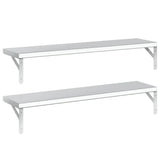 Wall Shelves 2 pcs 100x23.5 cm Silver Stainless Steel 3214504