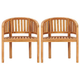 Garden Chair Set of 2 Natural Teak Teak Wood Standard 48019