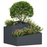 Garden Planter Anthracite 60 x 60 x 50 cm Cold-rolled Steel 873573