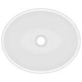 Luxury Basin Oval-shaped Matt White 40x33 cm Ceramic 146921