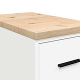 Garage Storage Cabinet White 30x51x85 cm Solid Wood Pine 860580