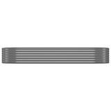 Garden Raised Bed Galvanised Steel 249x100x36 cm Grey 318994