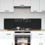 Kitchen Backsplash 2 pcs Black 70 x 40 cm Tempered Glass 3415542