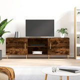 TV Cabinet Smoked Oak 150x30x50 cm Engineered Wood 829089