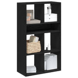 Book Cabinet Black 66x31x112 cm Engineered Wood 860302