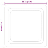 LED Bathroom Mirror Transparent 50 x 50 cm Tempered Glass 42045827
