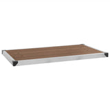 Outdoor Shower Tray WPC Stainless Steel 110x62 cm Brown 48204