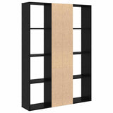 Room Divider Black Oak 100 x 24 x 140 cm Engineered Wood 875012