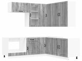 Kitchen Unit LUCCA 8 pcs Grey Sonoma Engineered Wood 3438407