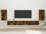 TV Cabinet Set 4 pcs Smoked Oak Engineered Wood 3409164
