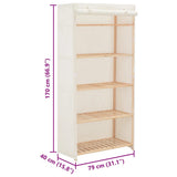 Wardrobe White 79x40x170 cm Fabric 248190