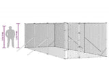 Outdoor Dog Kennel Silver 2x6x2 m Galvanised Steel 3190452