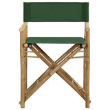 Directors Chair Set of 2 Green Bamboo, fabric 313032