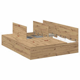 Storage Bed Frame Artisan Oak 150 x 200 cm Engineered Wood 3335388