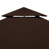 46617 2-Tier Gazebo Top Cover 310 g/m 4x3 m Brown