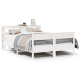 Bed Frame without Mattress White 160x200 cm Solid Wood Pine 3306181