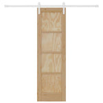 Sliding Door Manual Natural and white 61 x 198.5 cm 3333240
