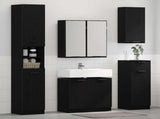 Bathroom Furniture Set 4 pcs Black Oak Engineered Wood 3416253