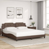 Bed Frame without Mattress "Zadar" Brown 180x200 cm Super King Faux Leather 3208200