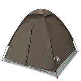 ZNTS Camping Tent Dome 4-Person Brown Waterproof 4009637