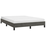 Bed Frame without Mattress Dark Grey 135x190 cm Double Double Velvet 349849