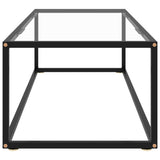 Coffee Table Black with Tempered Glass 120x60x35 cm 322883