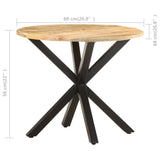 ZNTS Side Table 68x68x56 cm Solid Mango Wood 320659