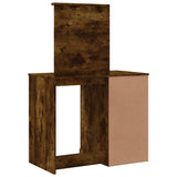 Dressing Table with LED Lights Smoked Oak 90x42x132.5 cm 834975