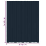 Roof Panels 36 pcs Galvanised Steel Anthracite 60x45 cm 317192
