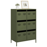 Highboard Olive Green 68x39x101.5 cm Steel 851224