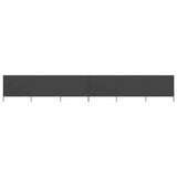 6-panel Wind Screen Fabric 800x120 cm Anthracite 47176