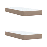 Box Spring Bed with Mattress Cappuccino 200x200 cm Faux Leather 3290739