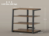 HiFi Stand, with Four Storage Shelves - Rustic Brown T3398P377903