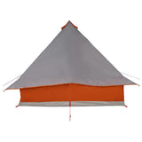 Tipi Tent with Roof Grey and Orange 358 x 296 x 258 cm Taffeta 42000971